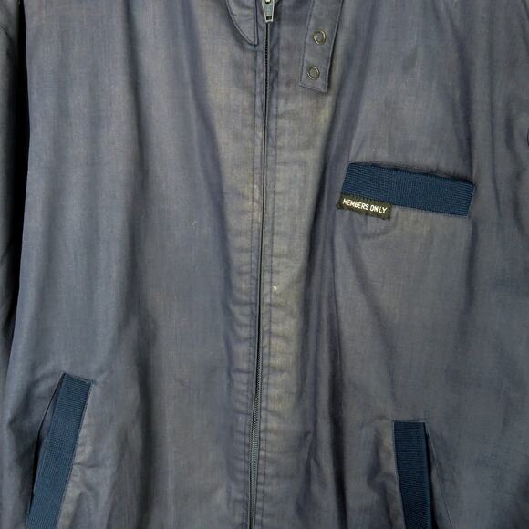 1990s Vintage Members Only Navy Blue Windbreaker Jacket Size EU 48 Medium - Picture 5 of 14